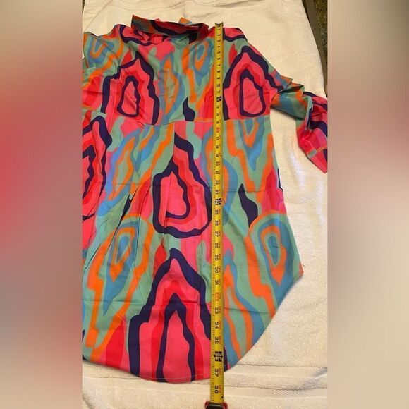 Multi color Shirt Dress - Picture 7 of 8